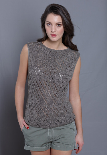 Strickanleitung Top Wiola mit Mini-Stehkragen