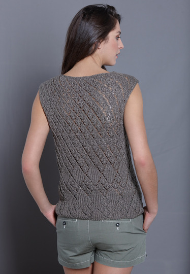 Strickanleitung Top Wiola mit Mini-Stehkragen