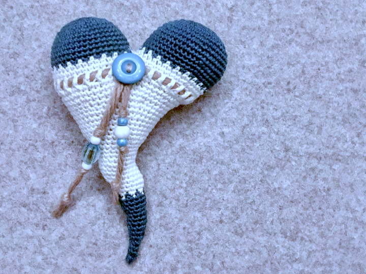 Gerlinde, das knorrige Herz - Häkelanleitung