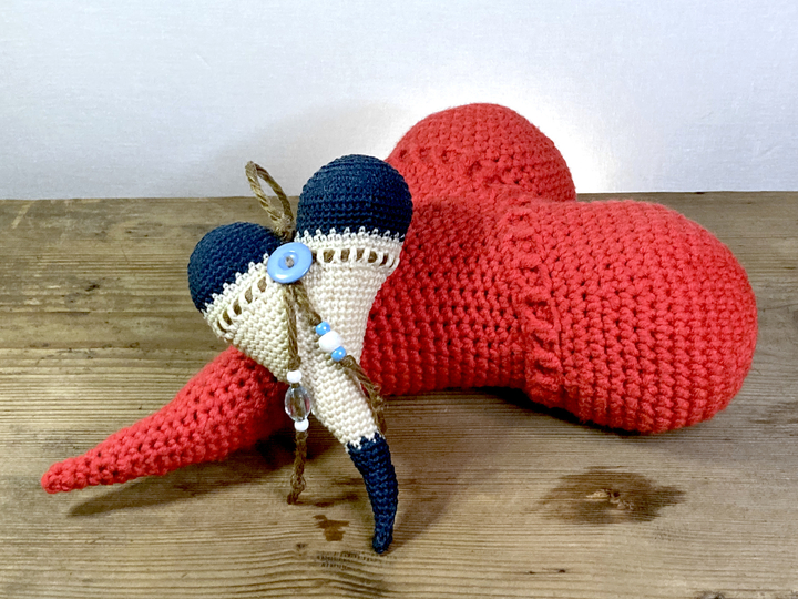 Gerlinde, das knorrige Herz - Häkelanleitung