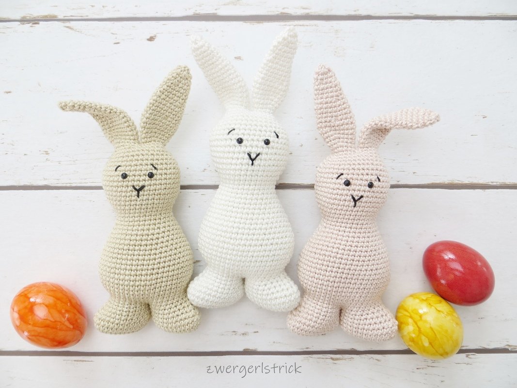 Hase 'Moppel', einfach und schnell in einem Stück gehäkelt - Bild 5