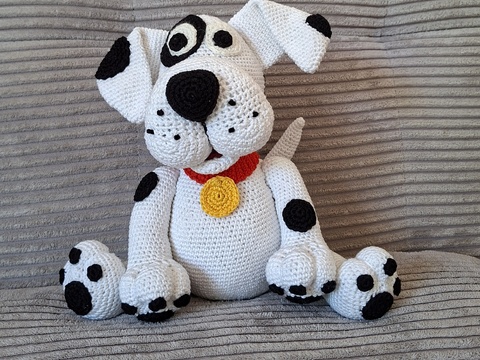 Hund Flecki Häkelanleitung – Amigurumi Hund, Deutsch & Englisch