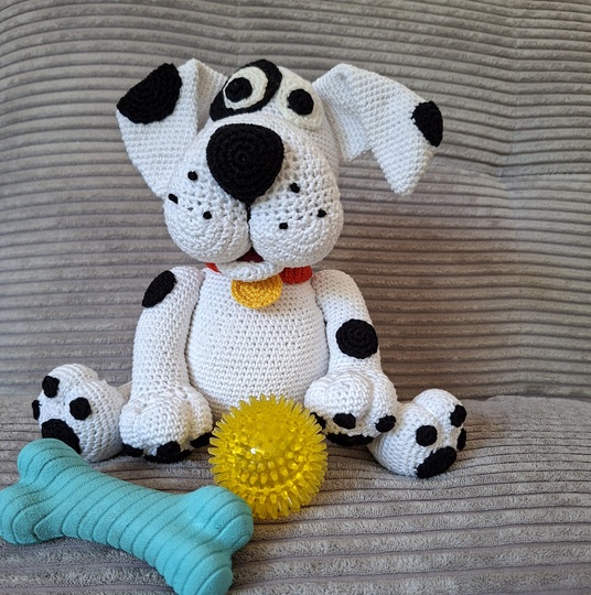 Hund Flecki Häkelanleitung – Amigurumi Hund, Deutsch & Englisch