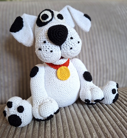 Hund Flecki Häkelanleitung – Amigurumi Hund, Deutsch & Englisch
