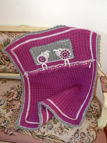 Babydecke * Häkelanleitung * Schäfchen