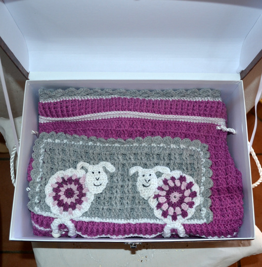 Babydecke * Häkelanleitung * Schäfchen