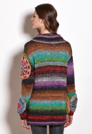 Strickenanleitung Jacke Martha mit Häkelkreisen