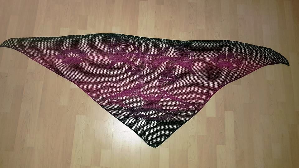 Motivtuch : Katze_versteckt (Häkelanleitung)