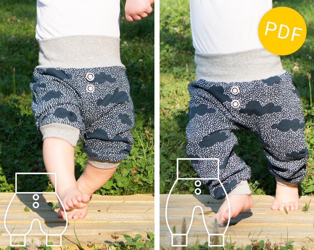 Pumphose Gr. 56-98 - Schnittmuster &amp; Nähanleitung - Baby &amp; Kind