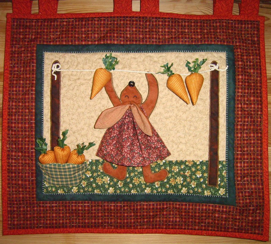 Wandquilt "Möhrenwaschtag"