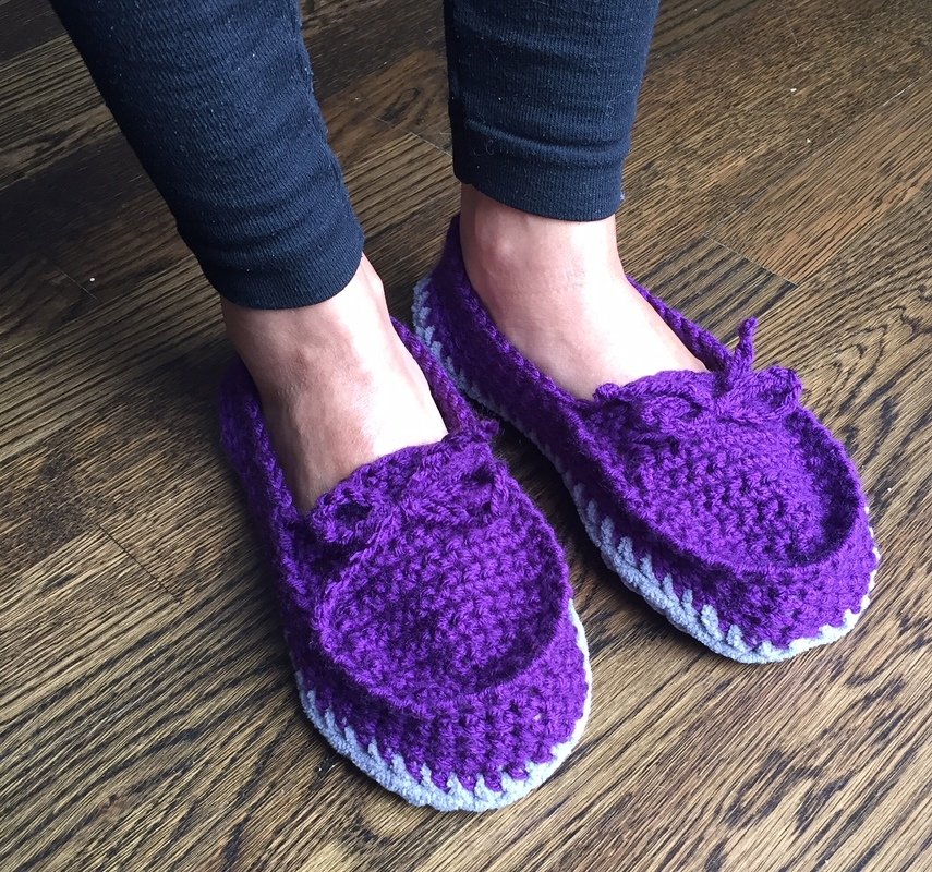 Crochet Loafers Slippers for beginner, easy crochet pattern, family sizes - Image 4