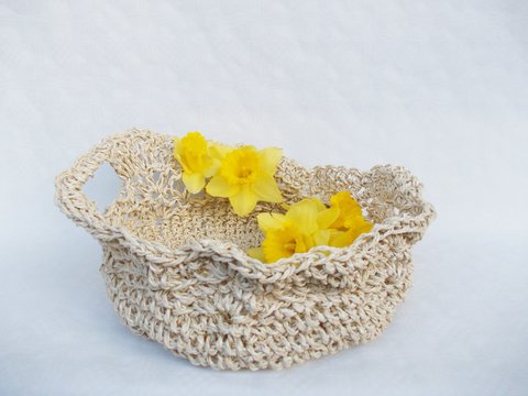 Häkelanleitung Großer Häkelkorb, edles Häkelmuster