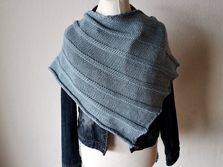 Knitting Pattern PDF Easy Shawl – Beginner Friendly Triangle Shawl