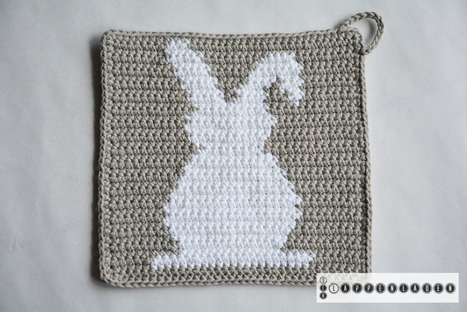 Bunny Potholder Crochet Pattern - for beginners
