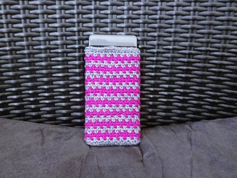 Handytasche, gehäkelt, ganz einfach