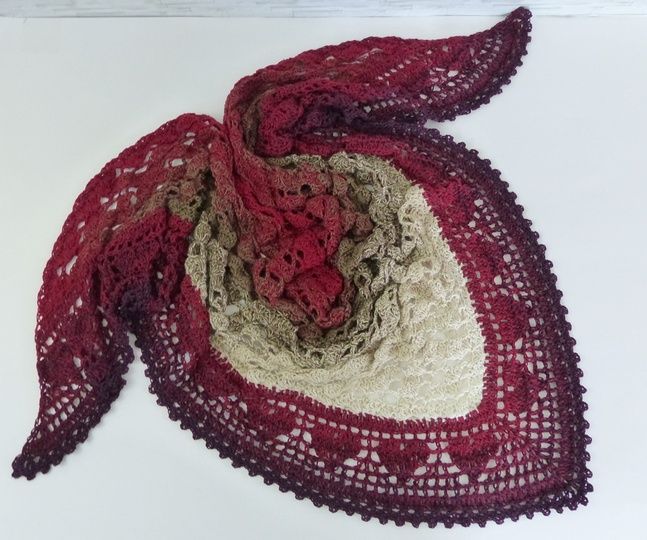 "Irima" lovely crocheted scarf with heart