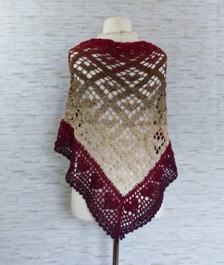 "Irima" lovely crocheted scarf with heart