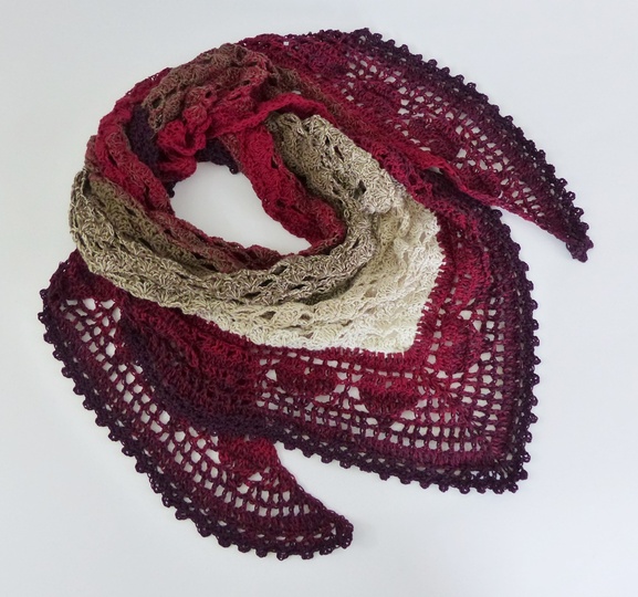"Irima" lovely crocheted scarf with heart