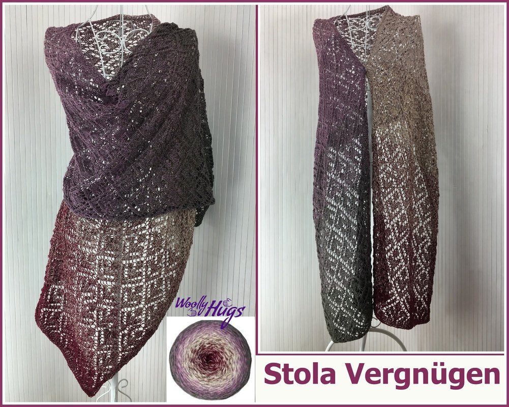 Stola "Vergnügen" mit 1 BOBBEL-COTTON XTRA von Woolly Hugs