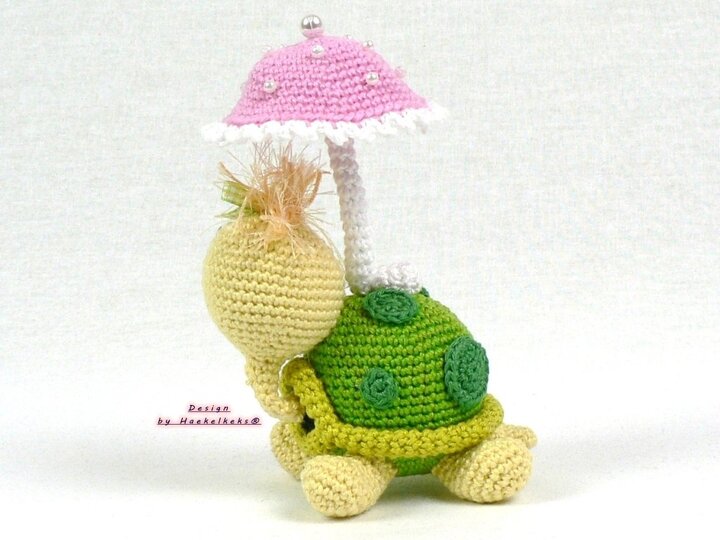 Schildkröte mit Sonnenschirm -- Häkelanleitung von Haekelkeks®