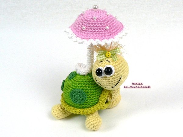 Turtle with umbrella -- Crochet Pattern by Haekelkeks®