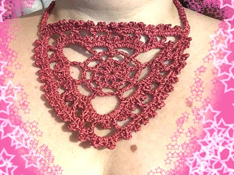 Spinnennetzcollier  ( oder Mittelteil für Fussbikini )