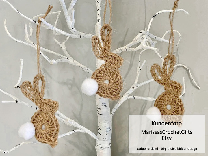 Hase häkeln, Artländer Jutehase - Dekohasen aus Bindfaden, Jute