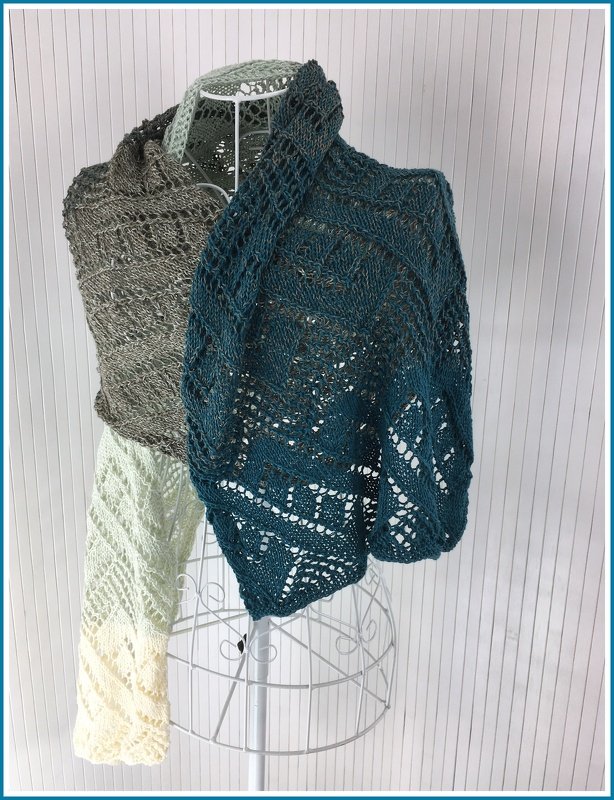 Stola "Gratwanderung" mit 1 BOBBEL-COTTON XTRA von Woolly Hugs - Bild 4