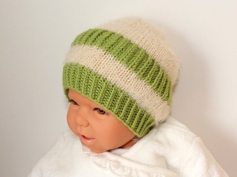 Strickanleitung Babymütze, Baby-Mütze ca. 0 - 5 Monate