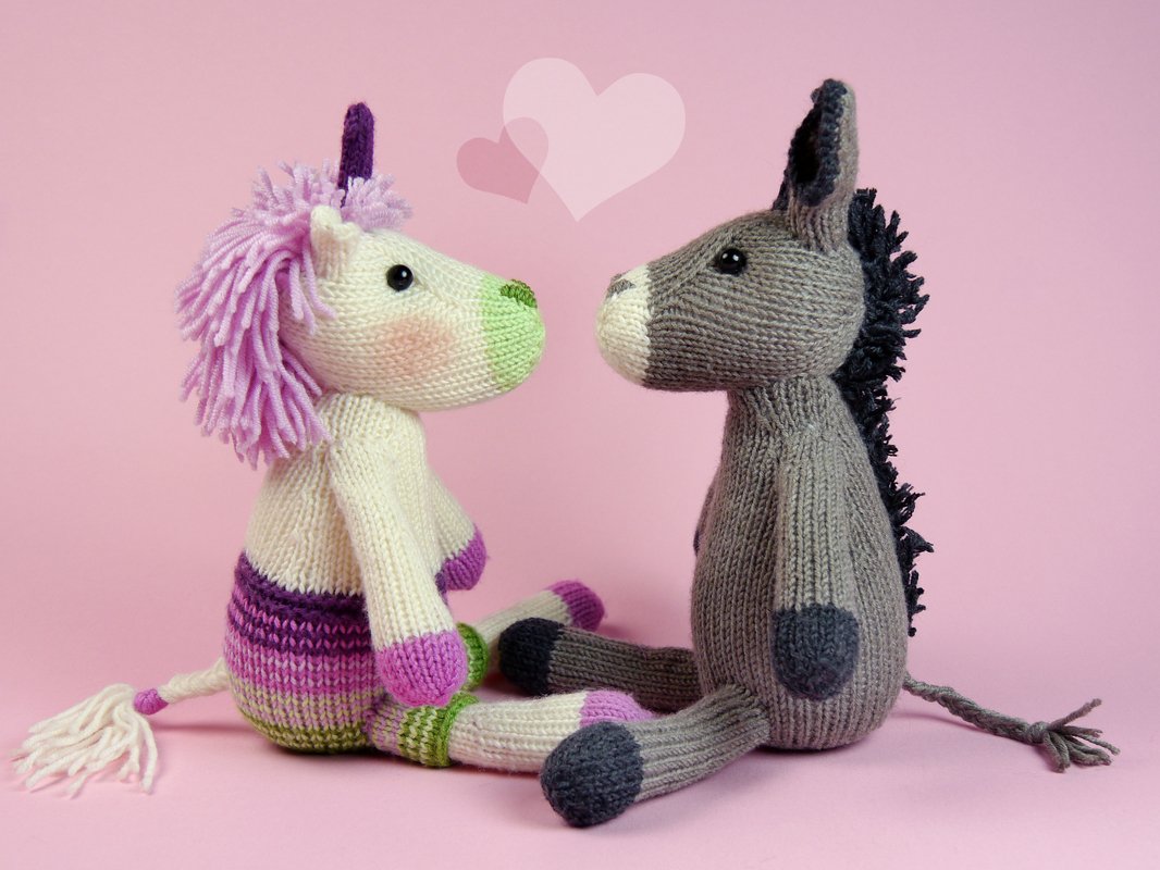 Unicorn + Donkey knitting pattern