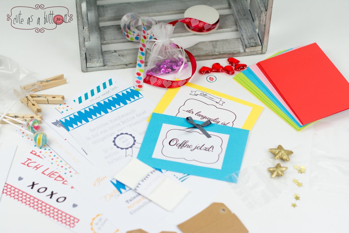 Cute as a button "Öffne wenn,..."-Umschläge