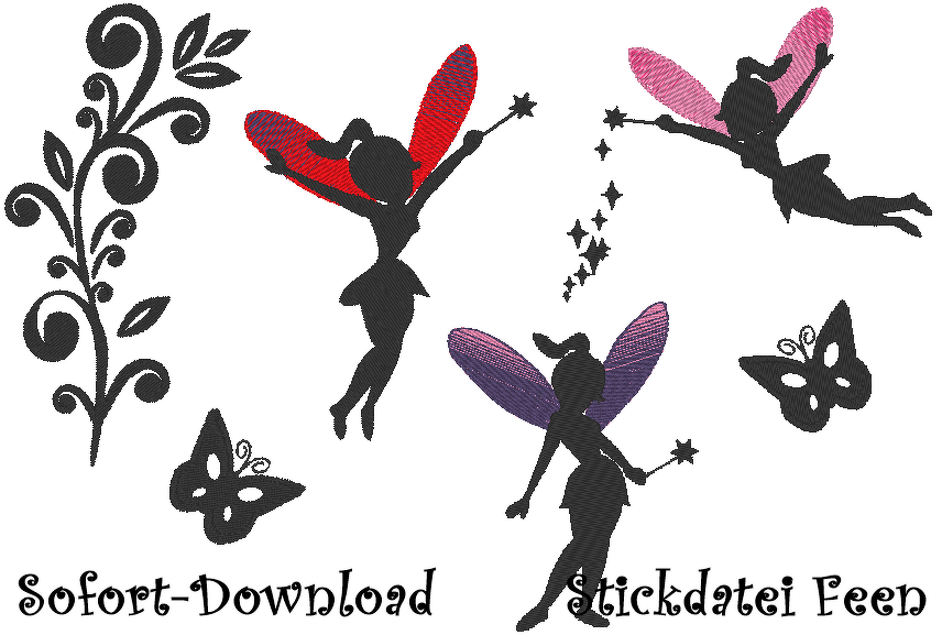 Stickdatei Fee Elfe