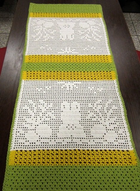 Häkelanleitung für Tischläufer # Ostern #