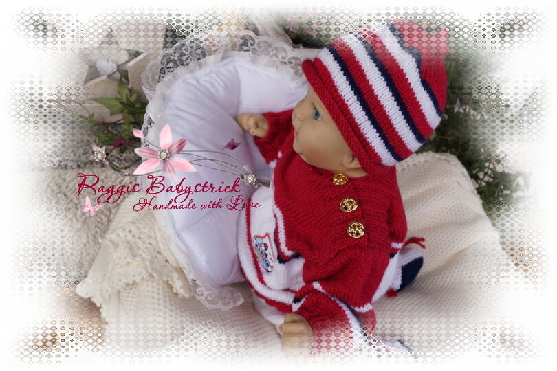 Strickanleitung f&uuml;r Baby's u. Reborns Modell Inka Gr. 52 - 56 4-teilig