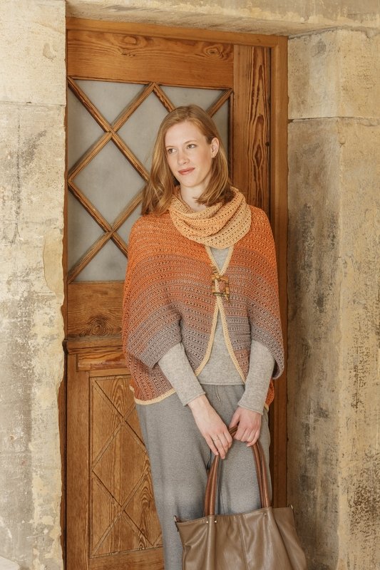 Seelenwärmer Herbstfarben mit Loop häkeln aus 2 BOBBEL COTTON von Woolly Hugs - Bild 8