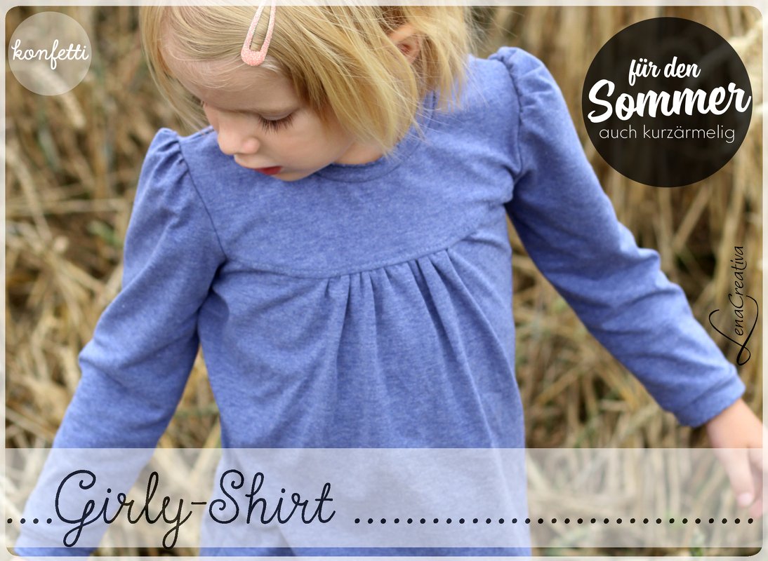 Girly-Shirt (Lang- und Kurzarm) Gr. 86-164