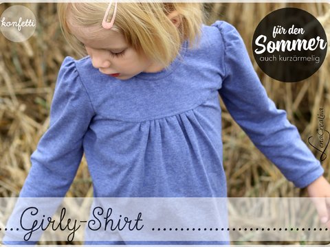 Girly-Shirt (Lang- und Kurzarm) Gr. 86-164