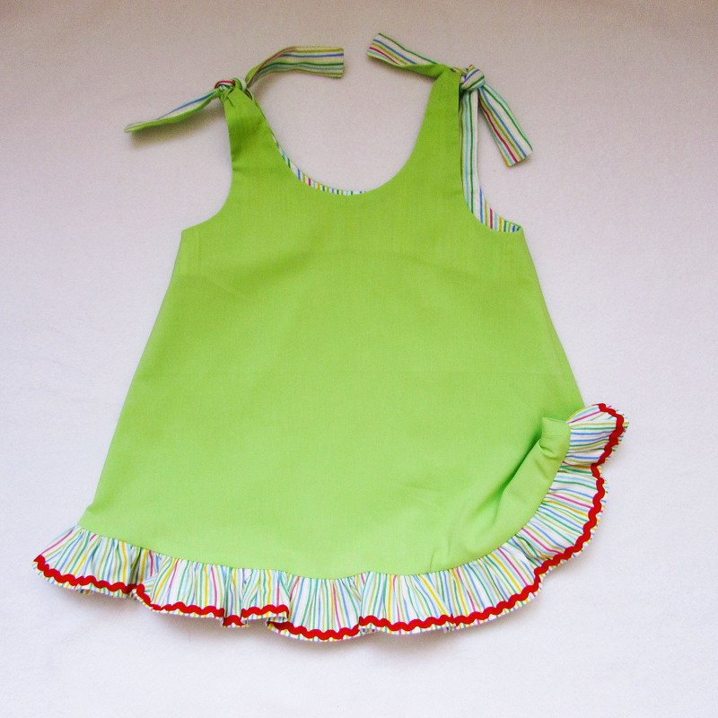 Sundress for baby girls and toddler,easy to make dress,sizes 3/6, 6/9, 9/12, 1T, 1,5T, 2T, 3T to fit 3 months to 3 years. - Sewing