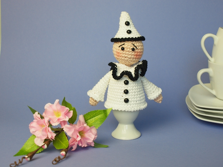 Häkelanleitung Eierwärmer Clown + Pierrot, Sparpack