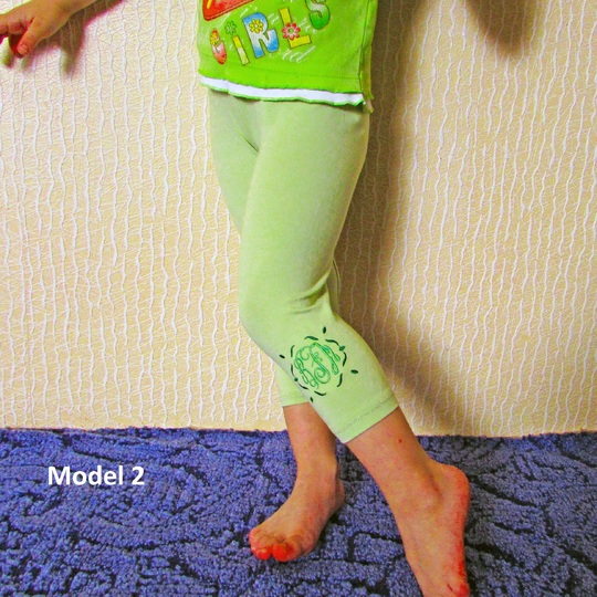 Children's Leggings pattern and instruction, sizes 1-11 years girl & boy leggings.