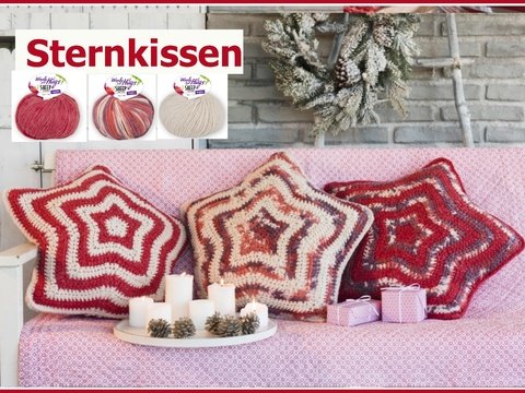 Sternkissen aus SHEEP von Woolly Hugs häkeln