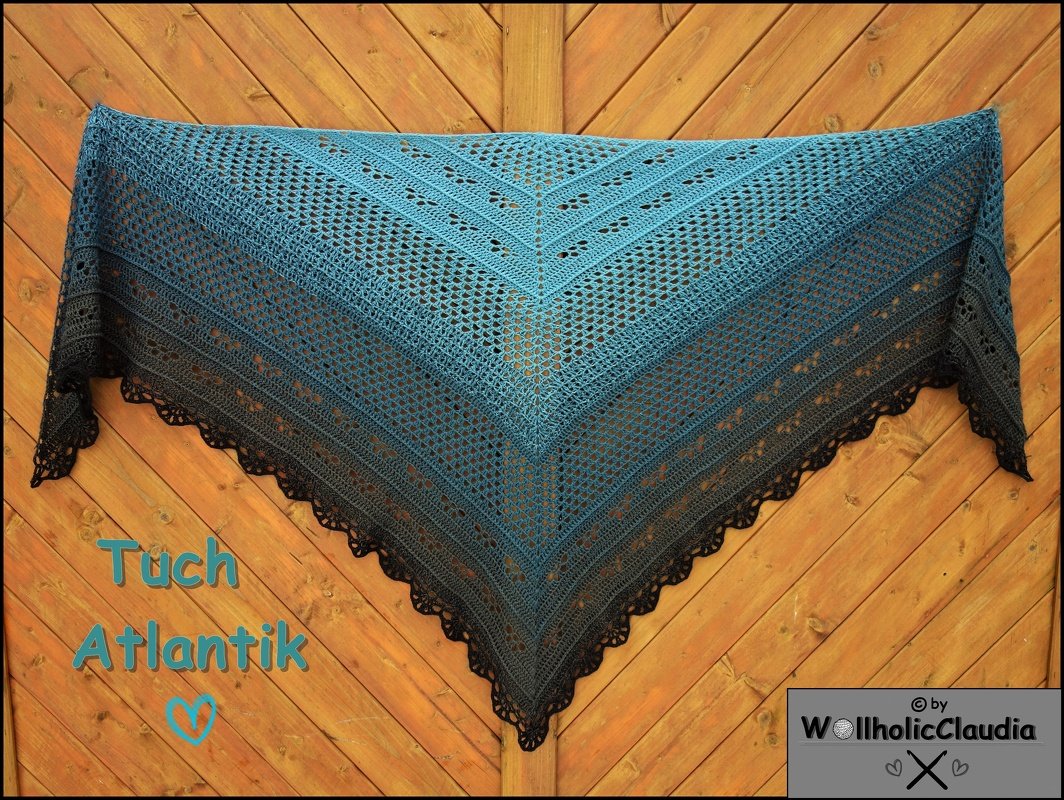 Häkelanleitung Dreieckstuch " Atlantik"