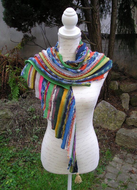 Strickanleitung Dreieckstuch "Kunterbunt"