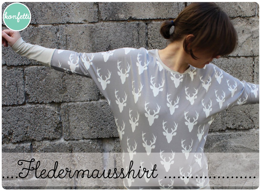 Fledermausshirt Gr. 34-52 Schnitt + Anleitung