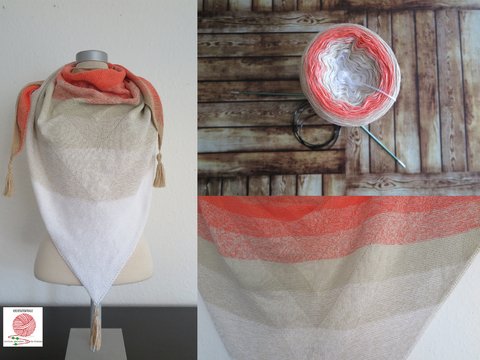 Stricktuch "Im Dreieck" - Strickanleitung für ein Dreieckstuch