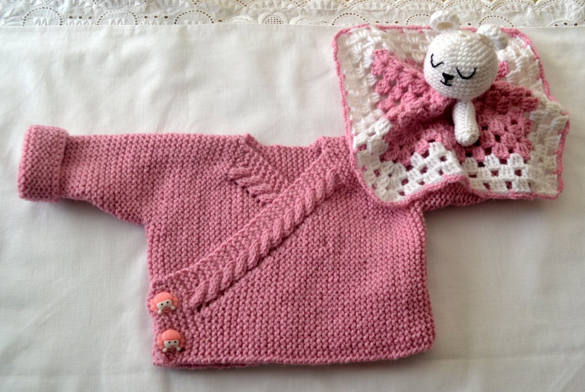 Strickanleitung * Baby Wickeljacke in 3 Größen * Gr. 50 - 86