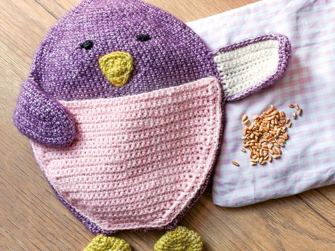 Wärmekissen Pippa Pinguin - Häkelanleitung