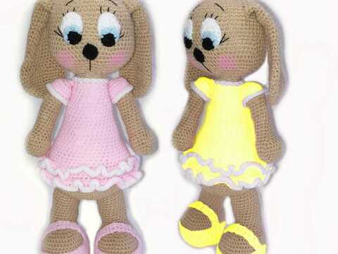 Amigurumi-Häkelanleitung Hund Lulu XL PDF english-Deutsch-dutch