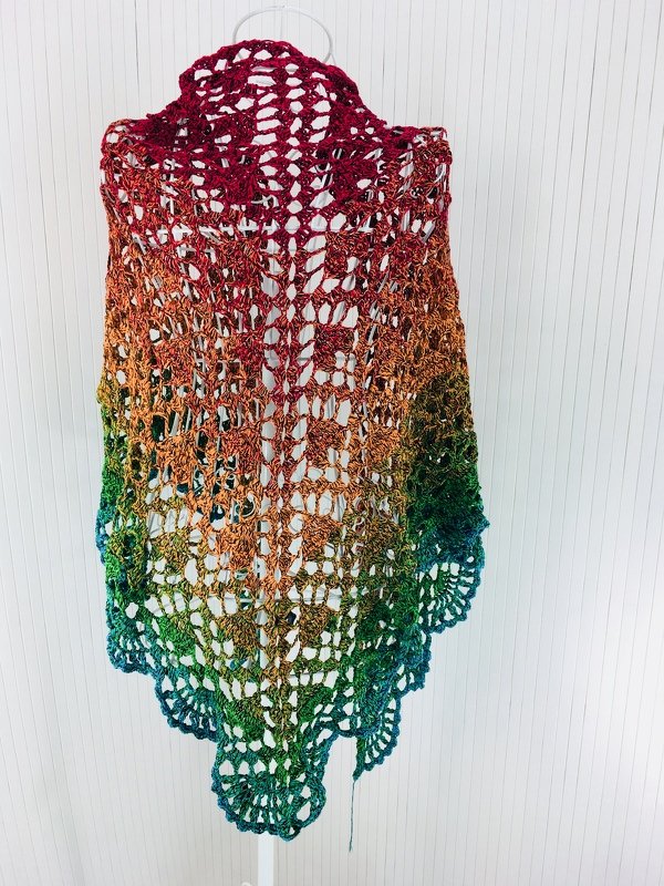 Tuch "Herzliebe" mit 1 BOBBEL-COTTON XTRA von Woolly Hugs häkeln - Bild 5