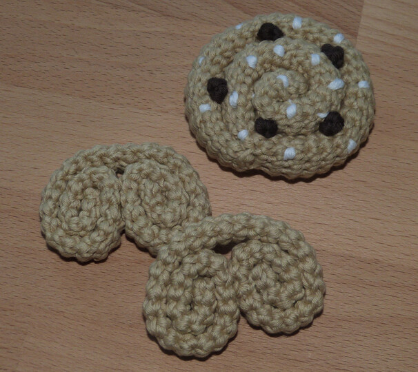 Häkelanleitung für Blätterteig-Gebäck: Schnecke, Schweineohr, Plunder